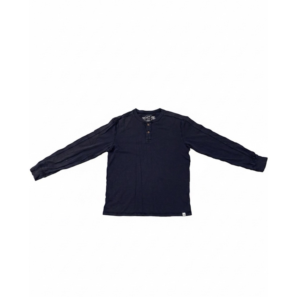 Grayers Clothiers Mens Shirt Blue Size Large Tight Knit Winter 1/4 Button Down‎